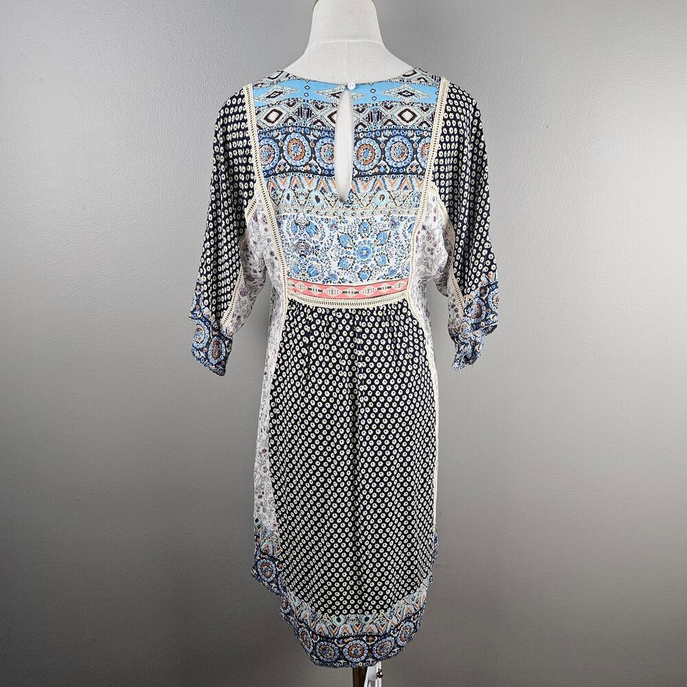 Sundance Boho Patchwork Midi Dress  Cottagecore Folk Prairie Size XS - Picture 2 of 7
